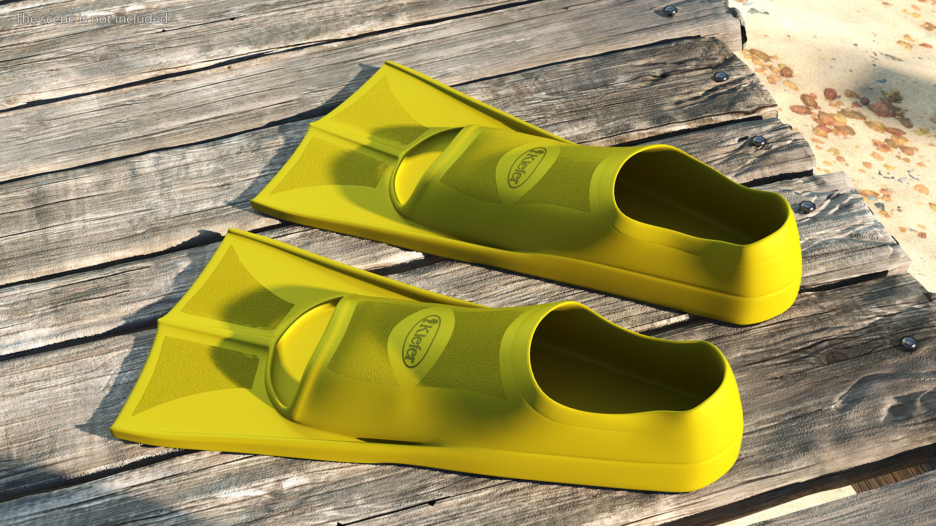 3D Klefer Short Blade Swim Fins model