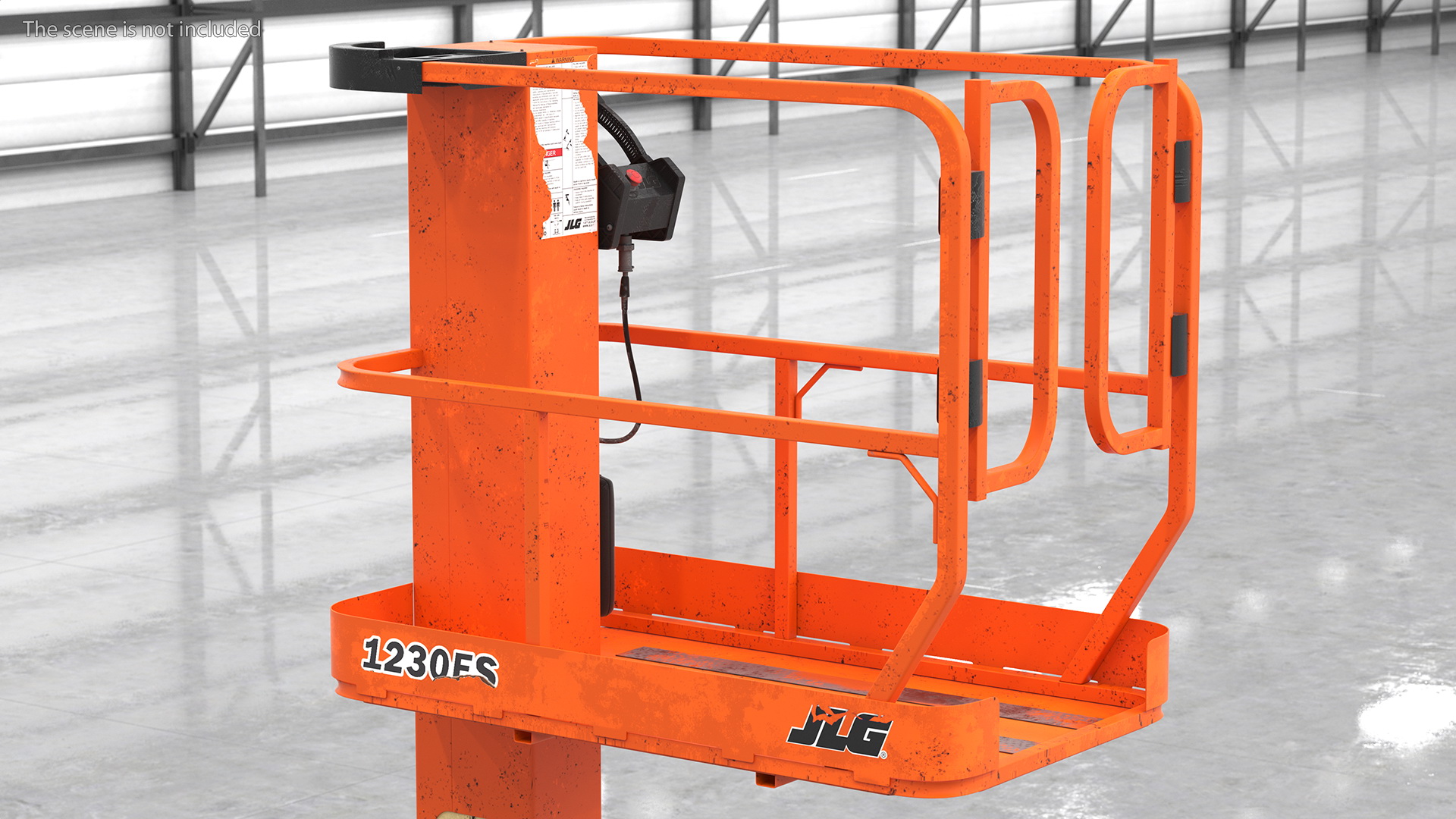 JLG 1230ES Vertical Mast Lift Working Position Dirty 3D