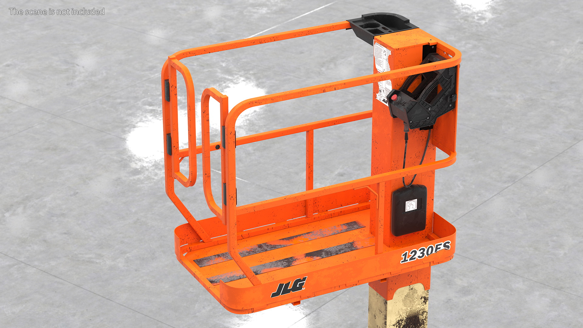 JLG 1230ES Vertical Mast Lift Working Position Dirty 3D