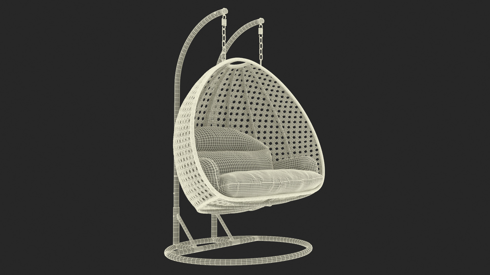 3D Outdoor Egg Chair Black model