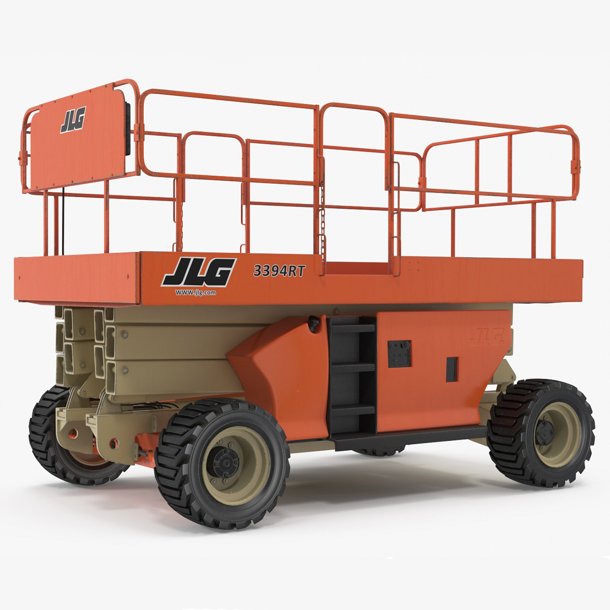 JLG 3394RT Scissor Lift Rigged for Maya 3D model