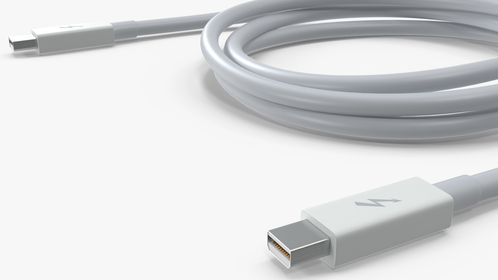 Apple Thunderbolt Cable White 3D model