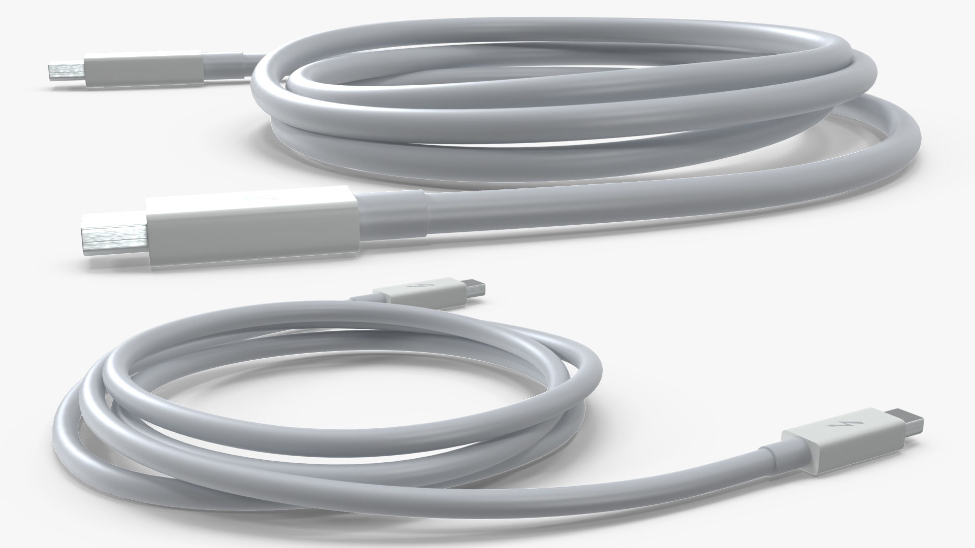 Apple Thunderbolt Cable White 3D model