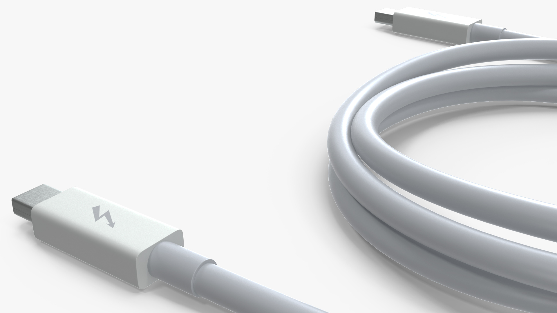 Apple Thunderbolt Cable White 3D model