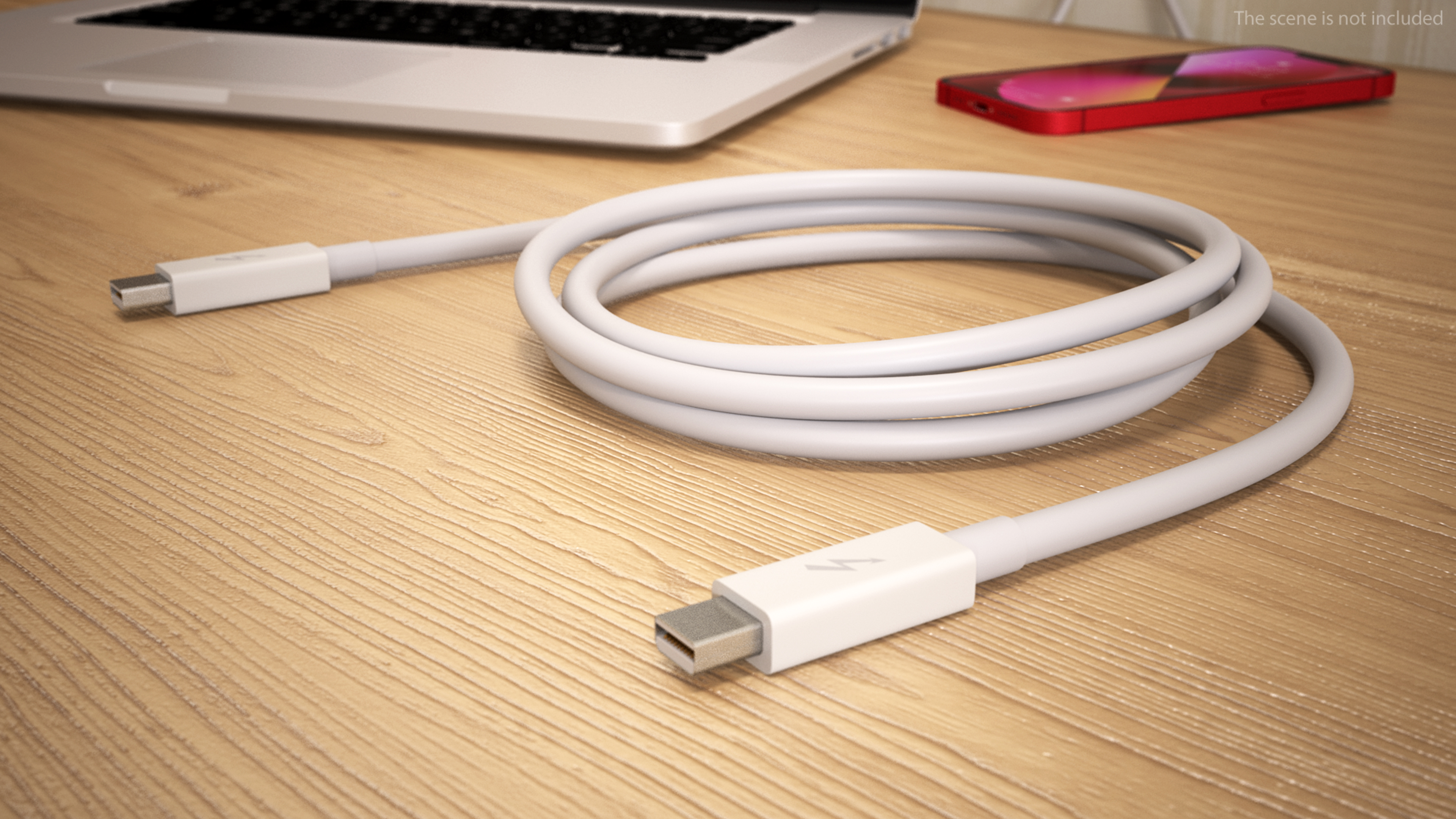 Apple Thunderbolt Cable White 3D model