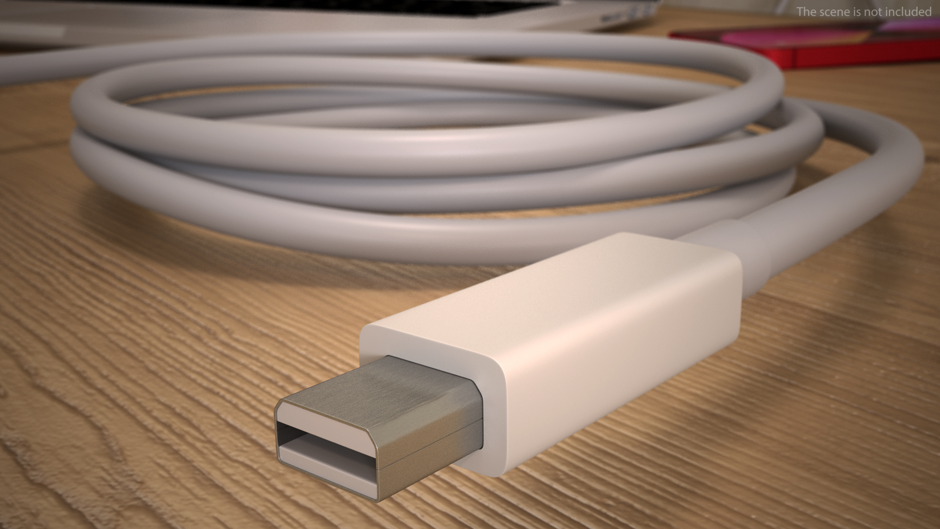 Apple Thunderbolt Cable White 3D model