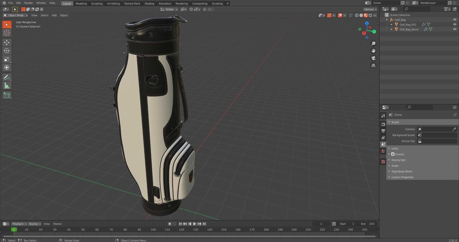 3D model Golf Bag