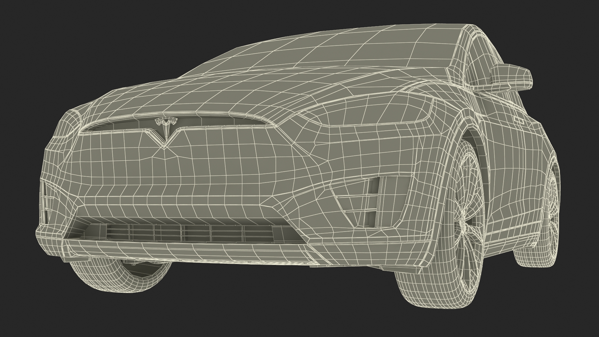 3D Tesla Model X Electric SUV