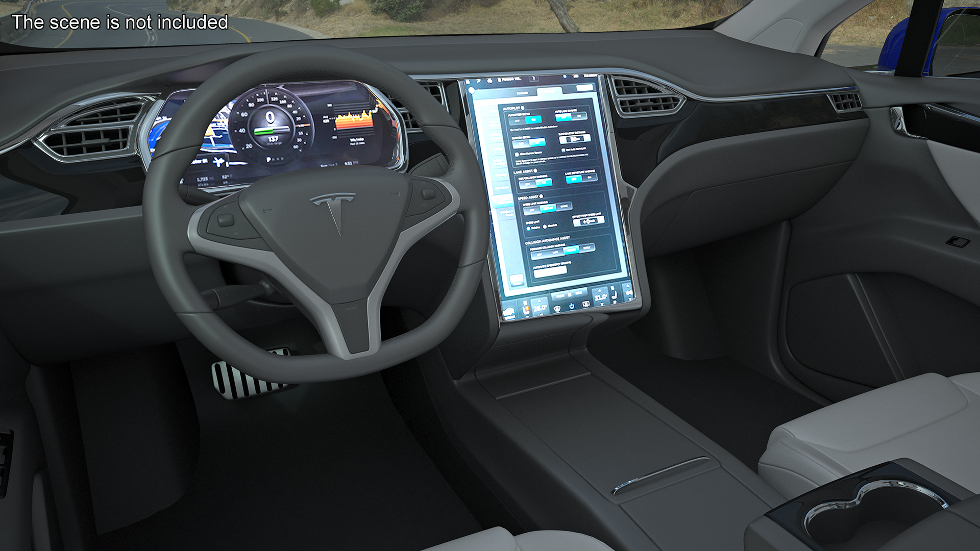 3D Tesla Model X Electric SUV