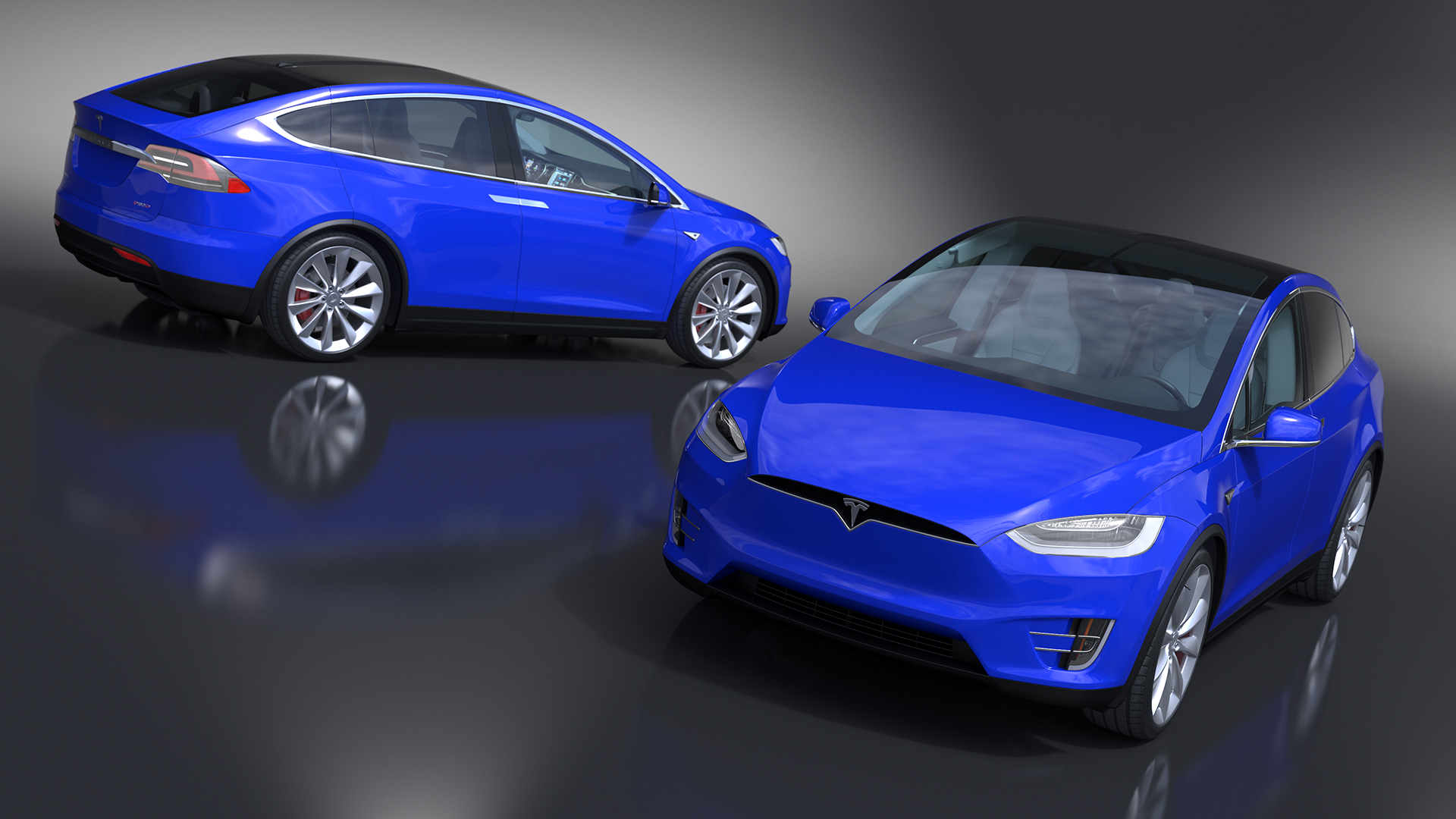 3D Tesla Model X Electric SUV