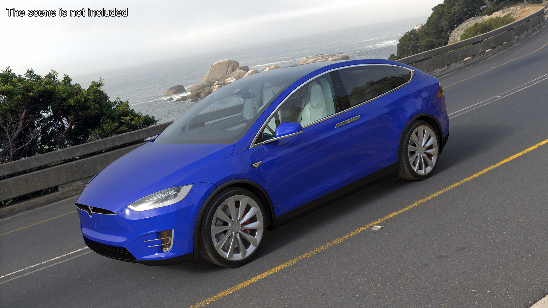 3D Tesla Model X Electric SUV