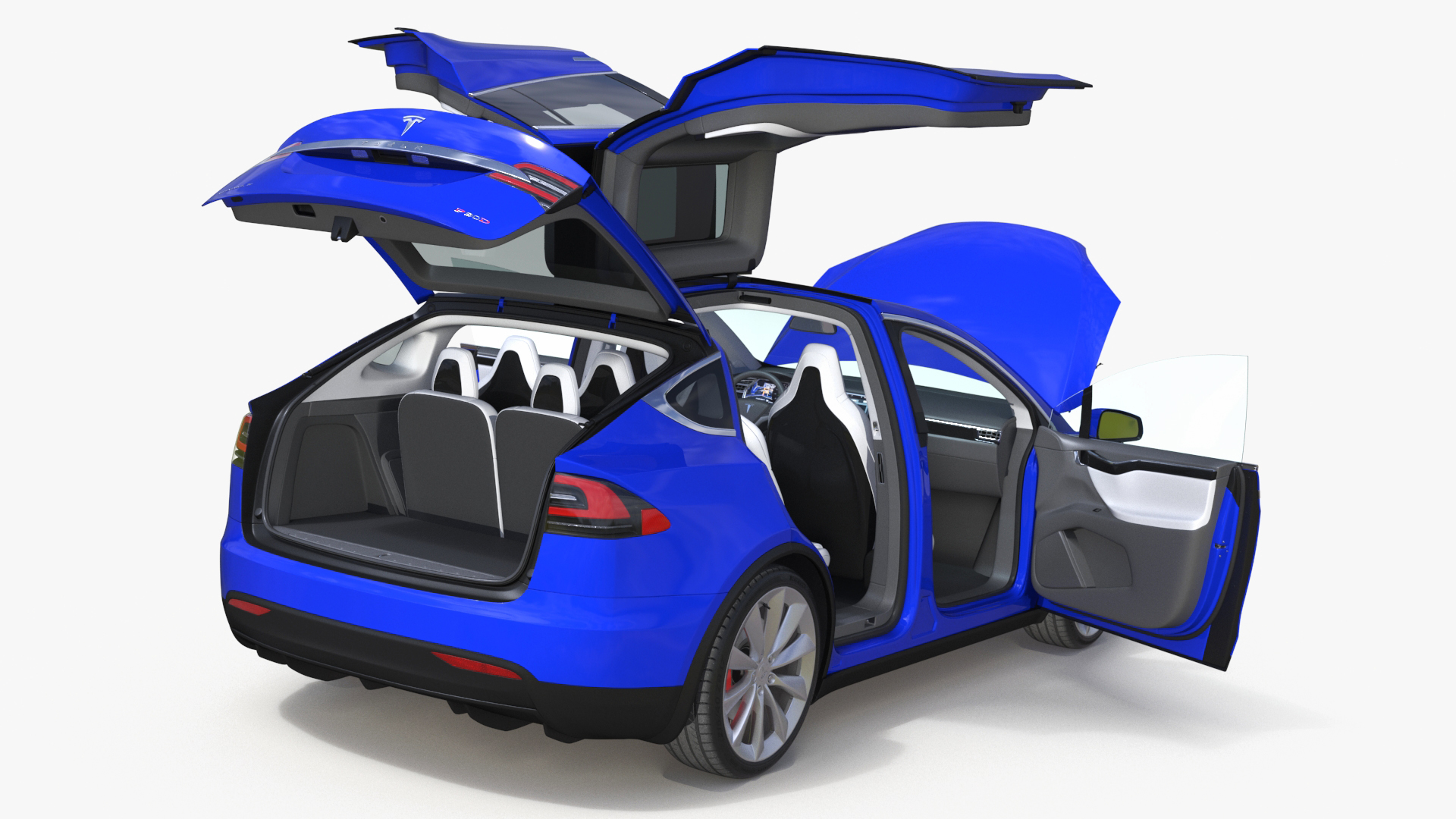 3D Tesla Model X Electric SUV