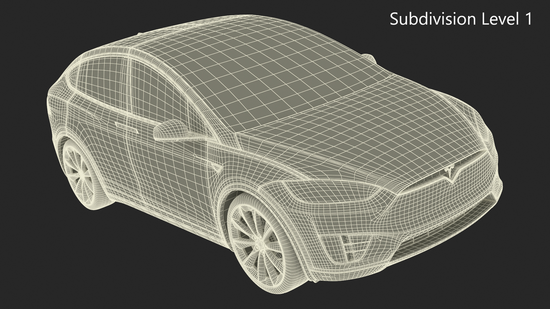 3D Tesla Model X Electric SUV