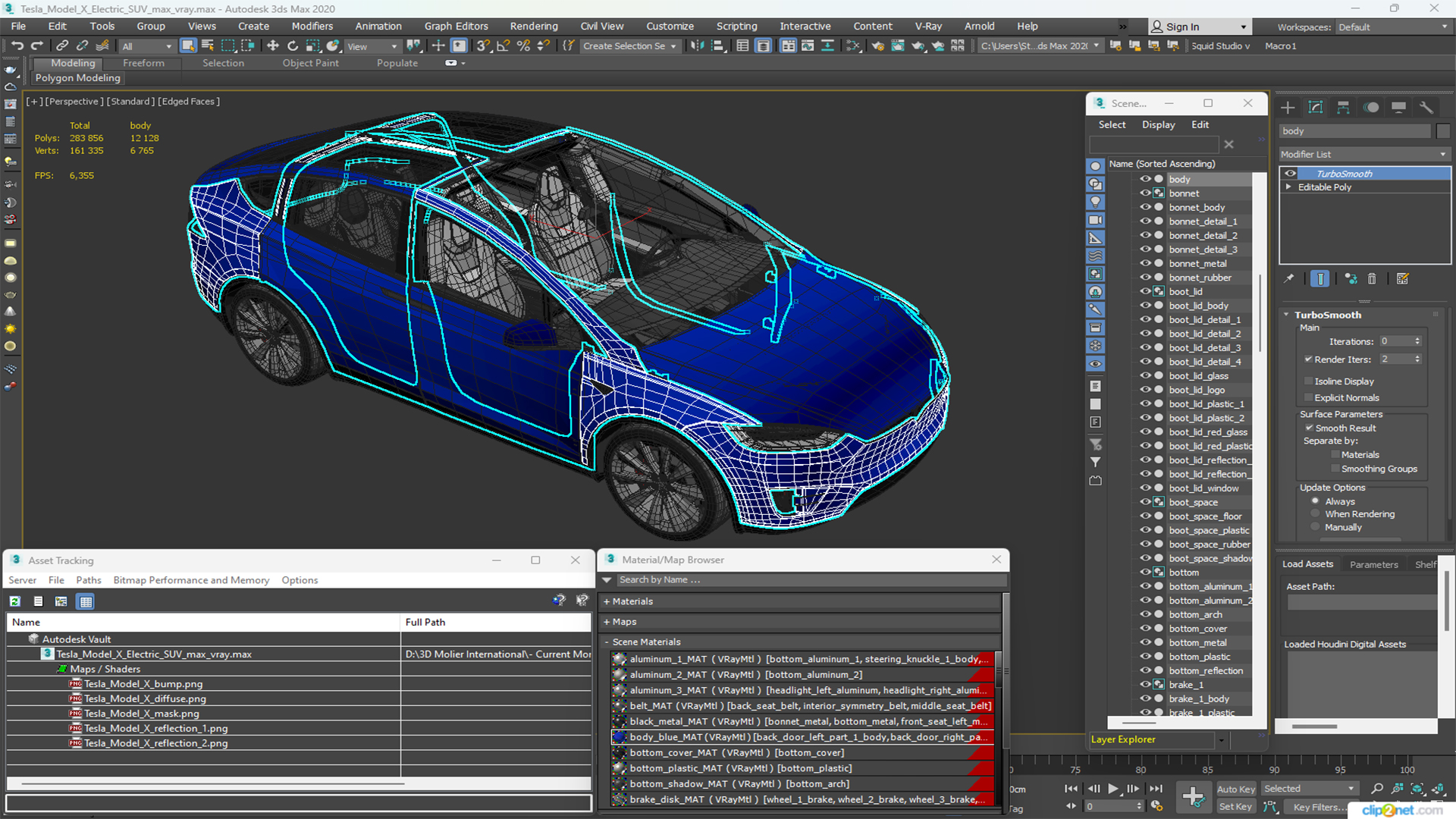 3D Tesla Model X Electric SUV