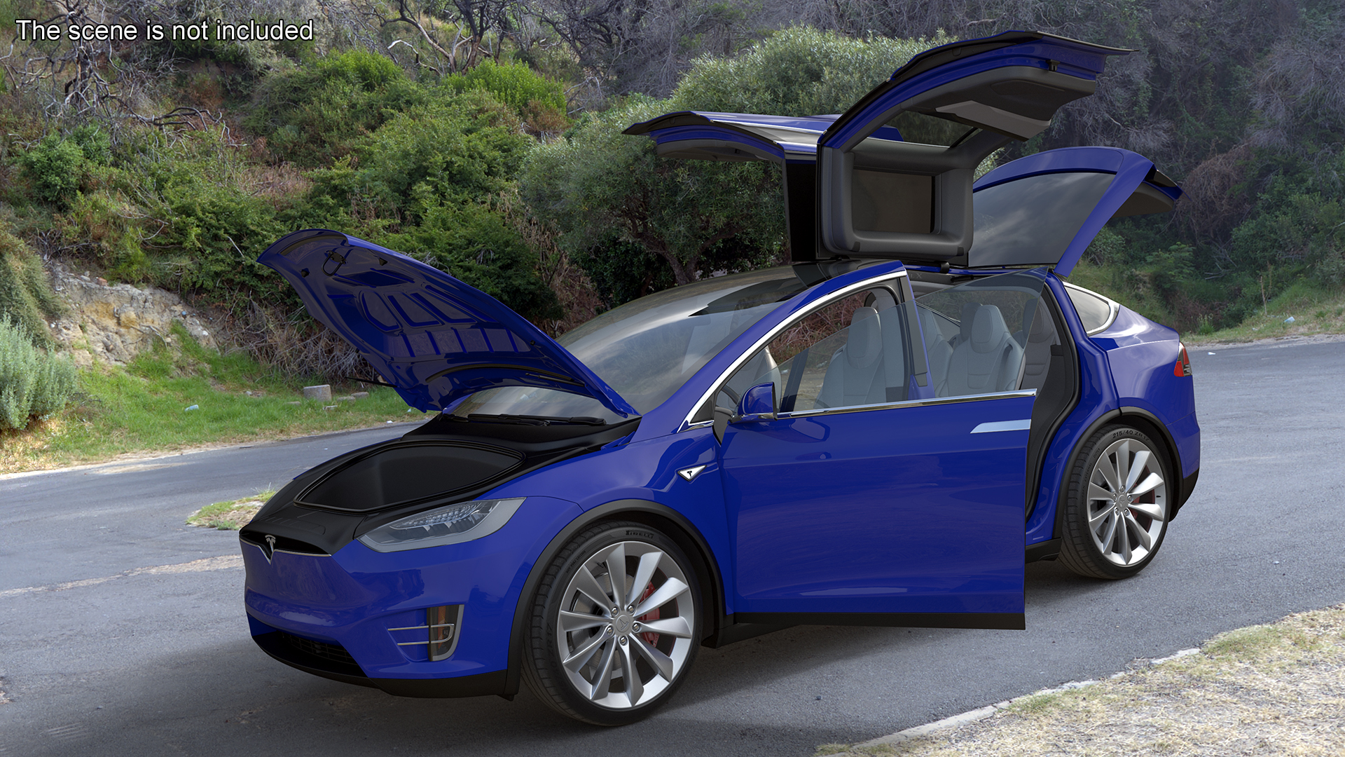 3D Tesla Model X Electric SUV