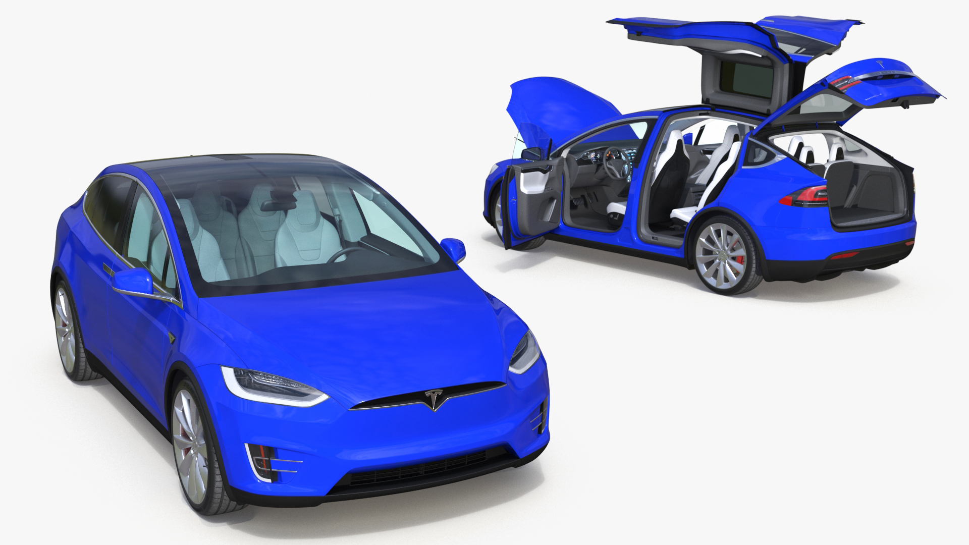 3D Tesla Model X Electric SUV