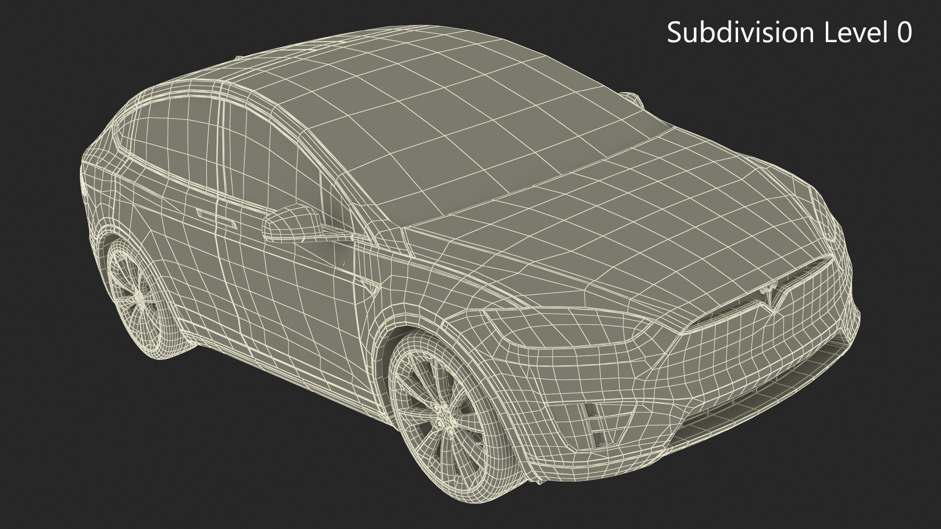 3D Tesla Model X Electric SUV