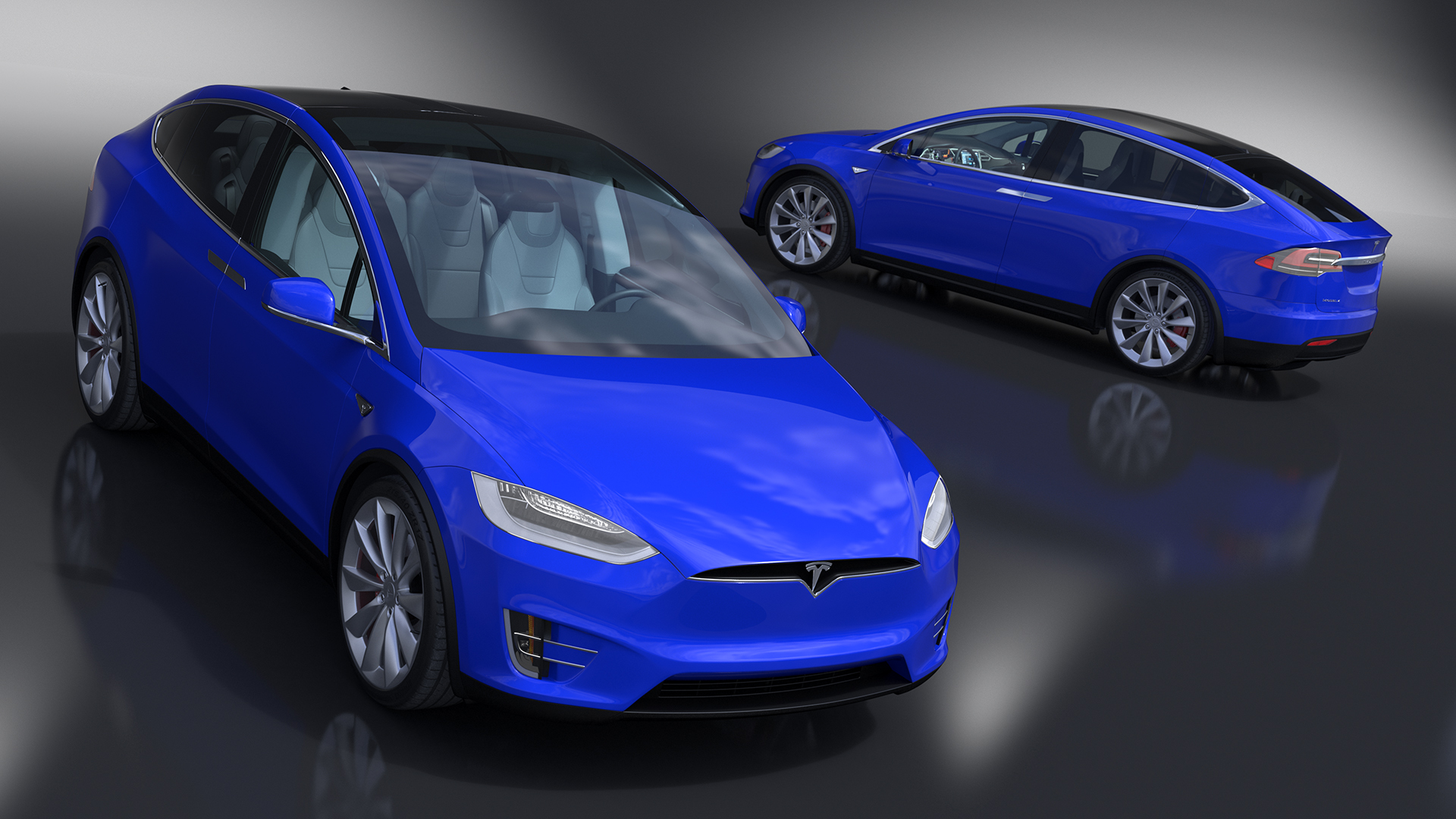 3D Tesla Model X Electric SUV