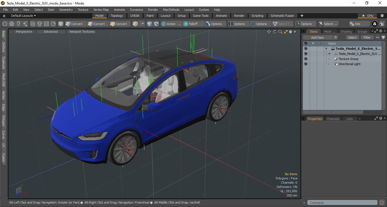 3D Tesla Model X Electric SUV