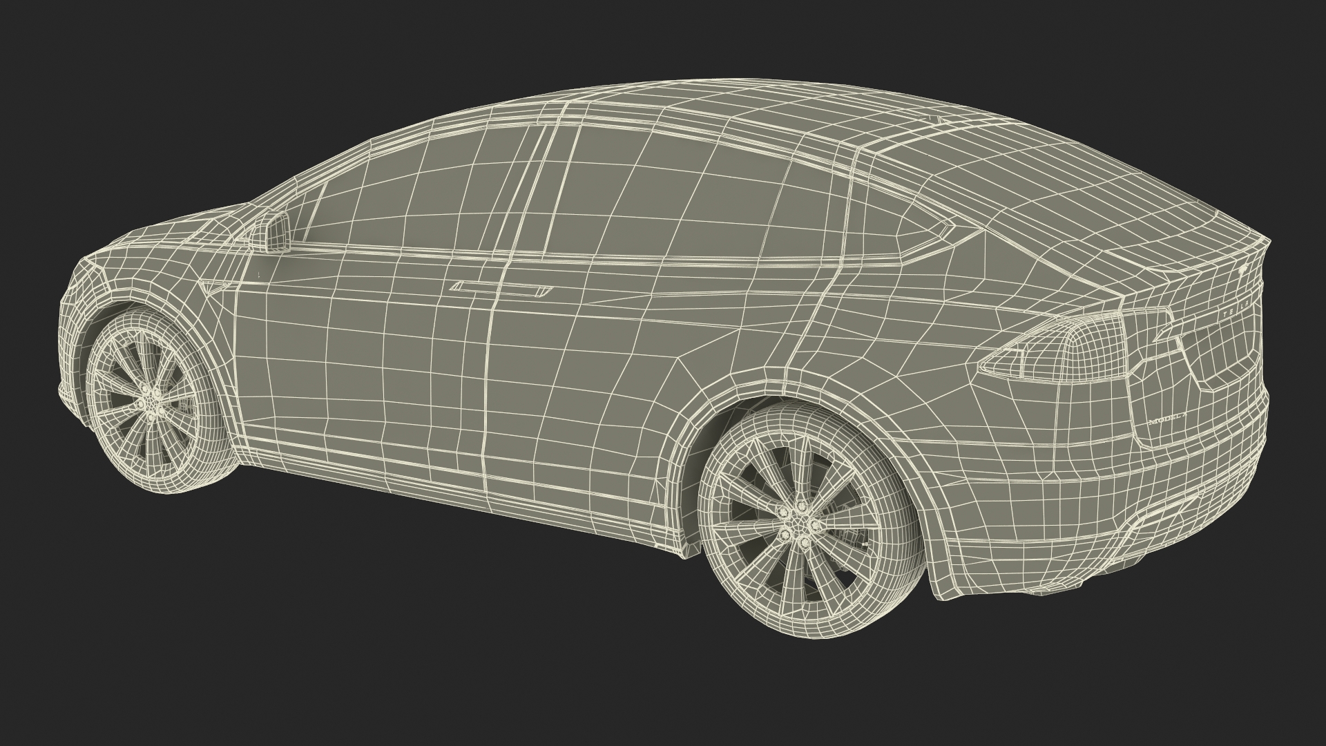 3D Tesla Model X Electric SUV