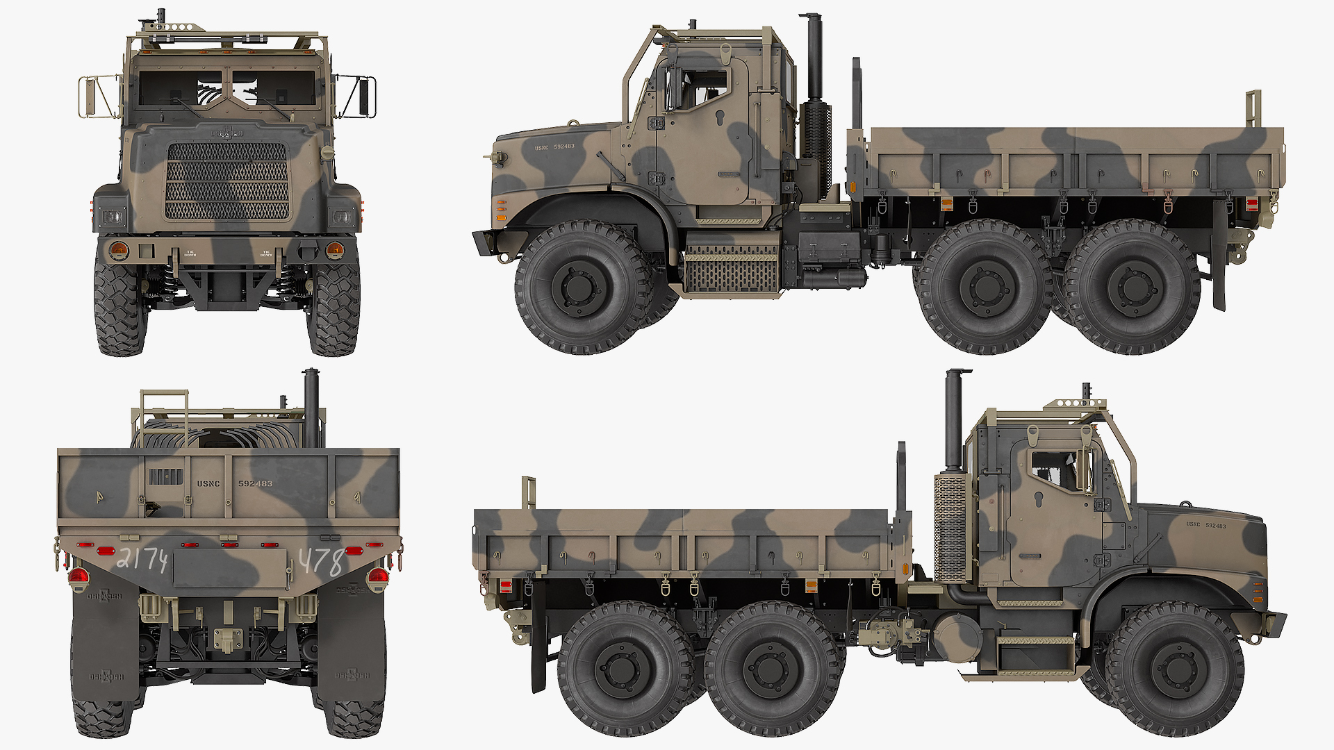 Military Trucks Collction 2 3D