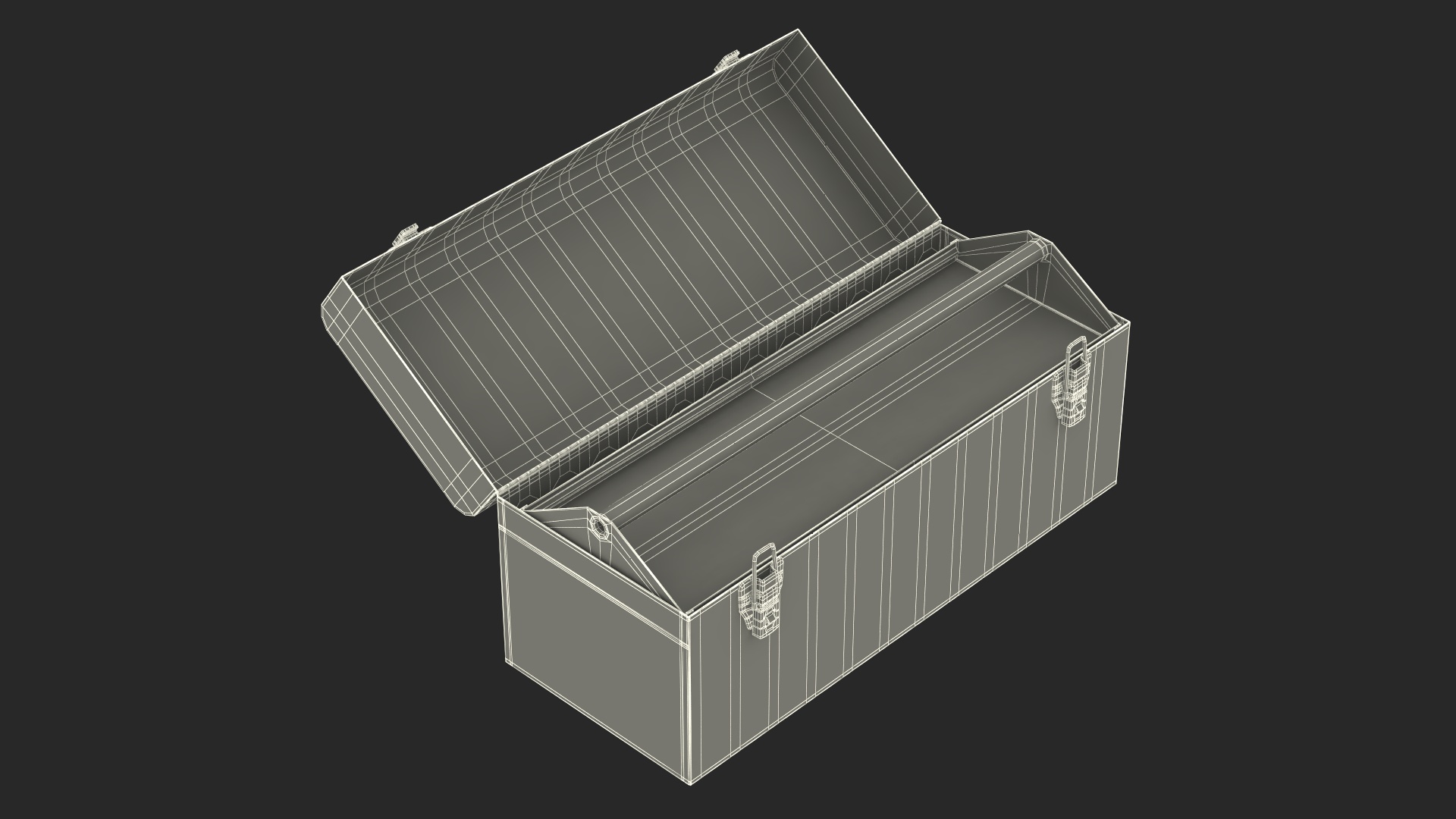 Metal Toolbox Red 3D