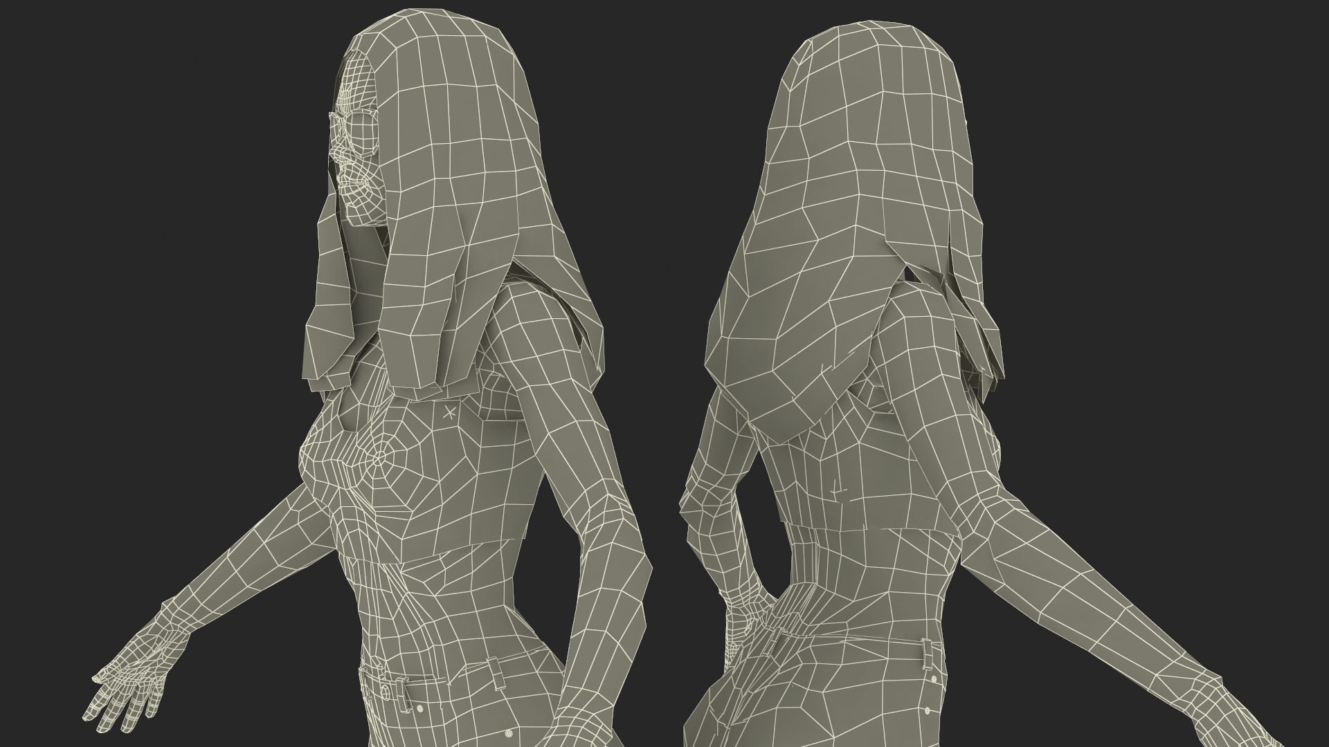 European Woman Beach Style Rigged for Maya 3D