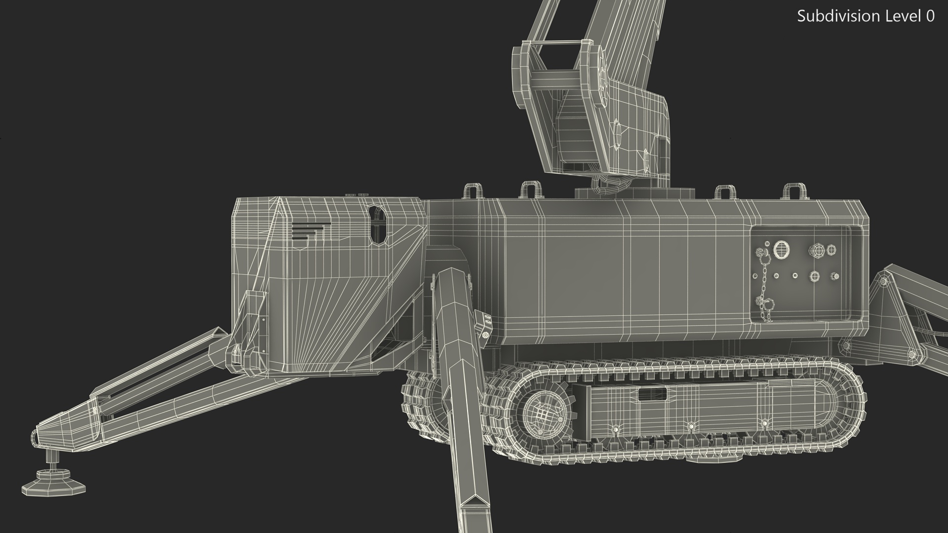 Articulated Boom Lift With Crawler Chassis 3D