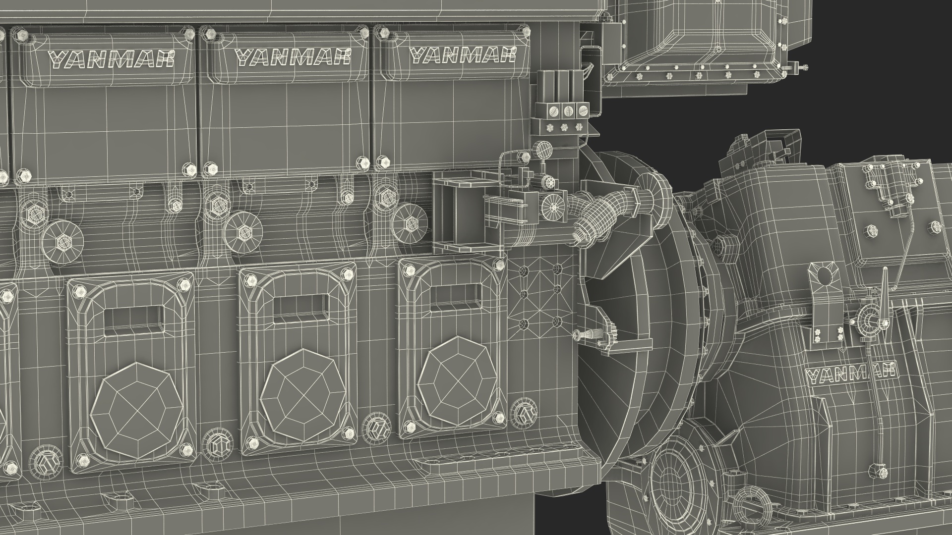 3D Marine Propulsion Engine Yanmar 6EY26W model