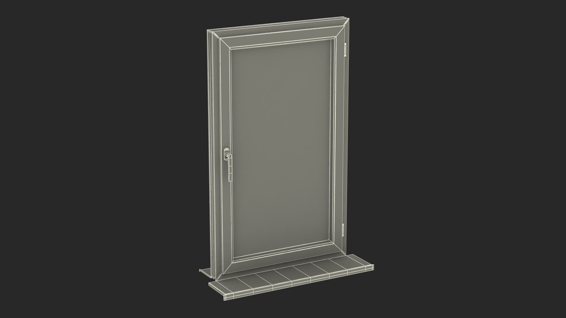 3D Plastic Casement Window model