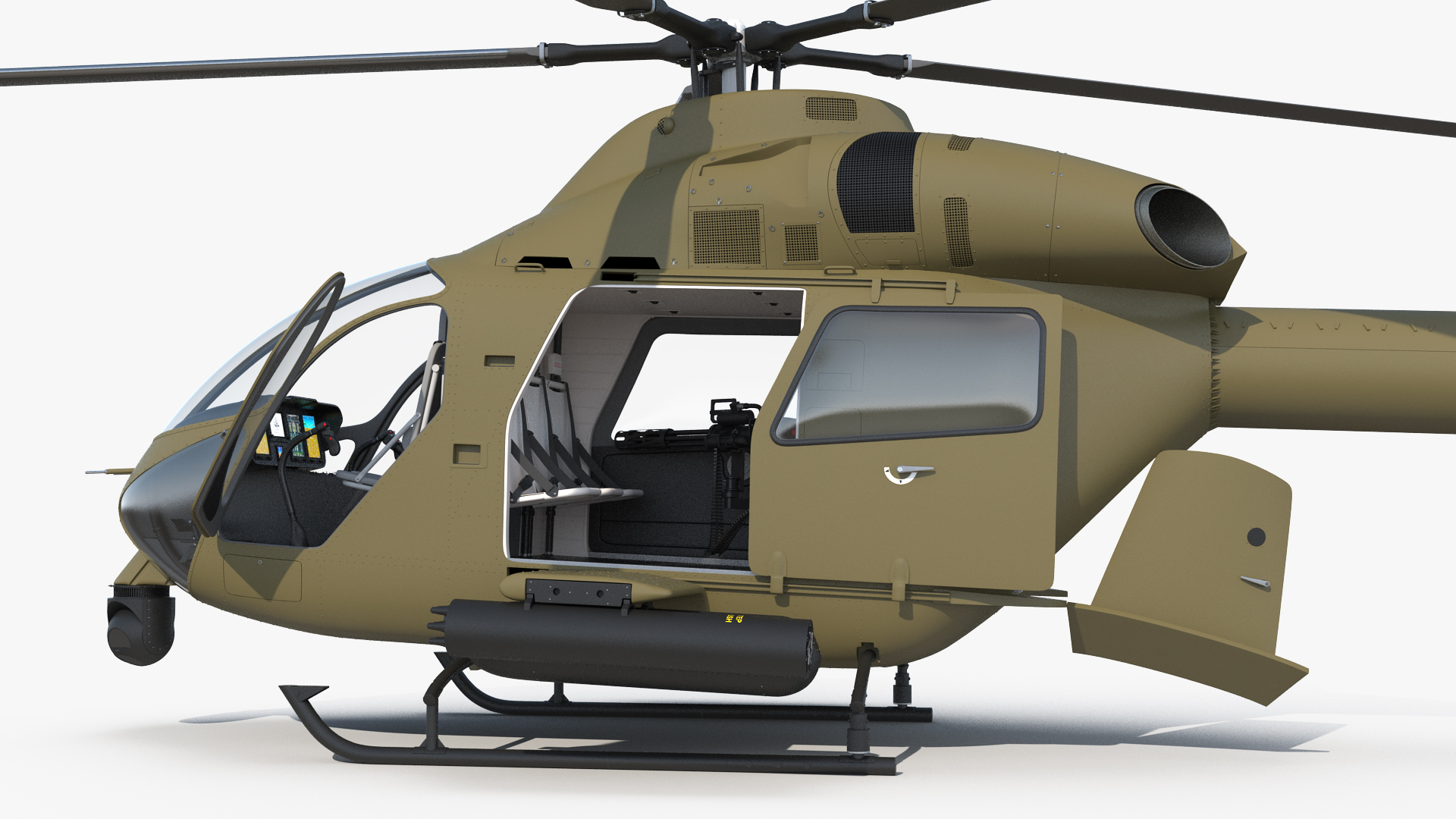 3D Attack Helicopter Rigged for Cinema 4D model