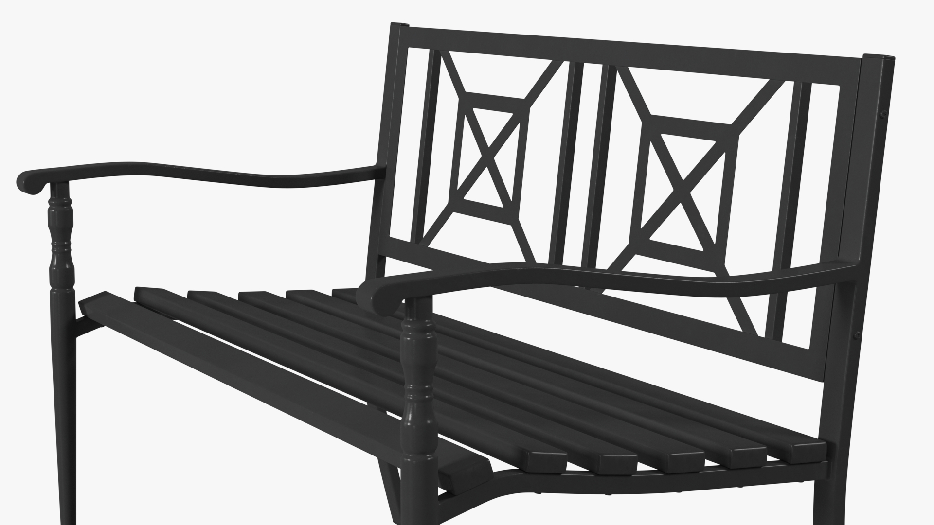 3D Urban Park Bench