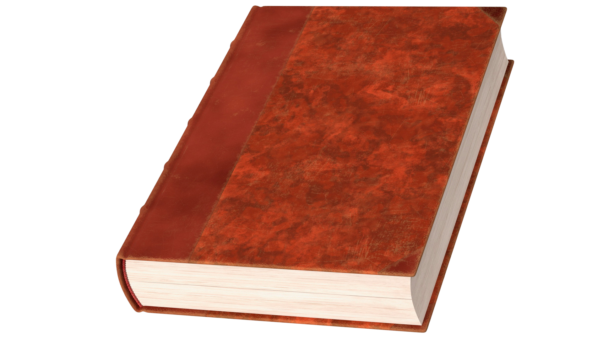 Hardcover Book Red English Text Rigged for Maya 3D