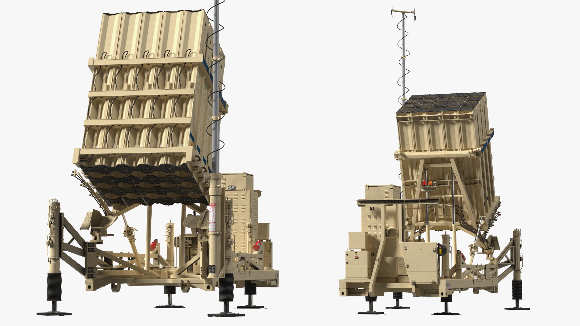 3D Armed Iron Dome Mobile Air Defense System