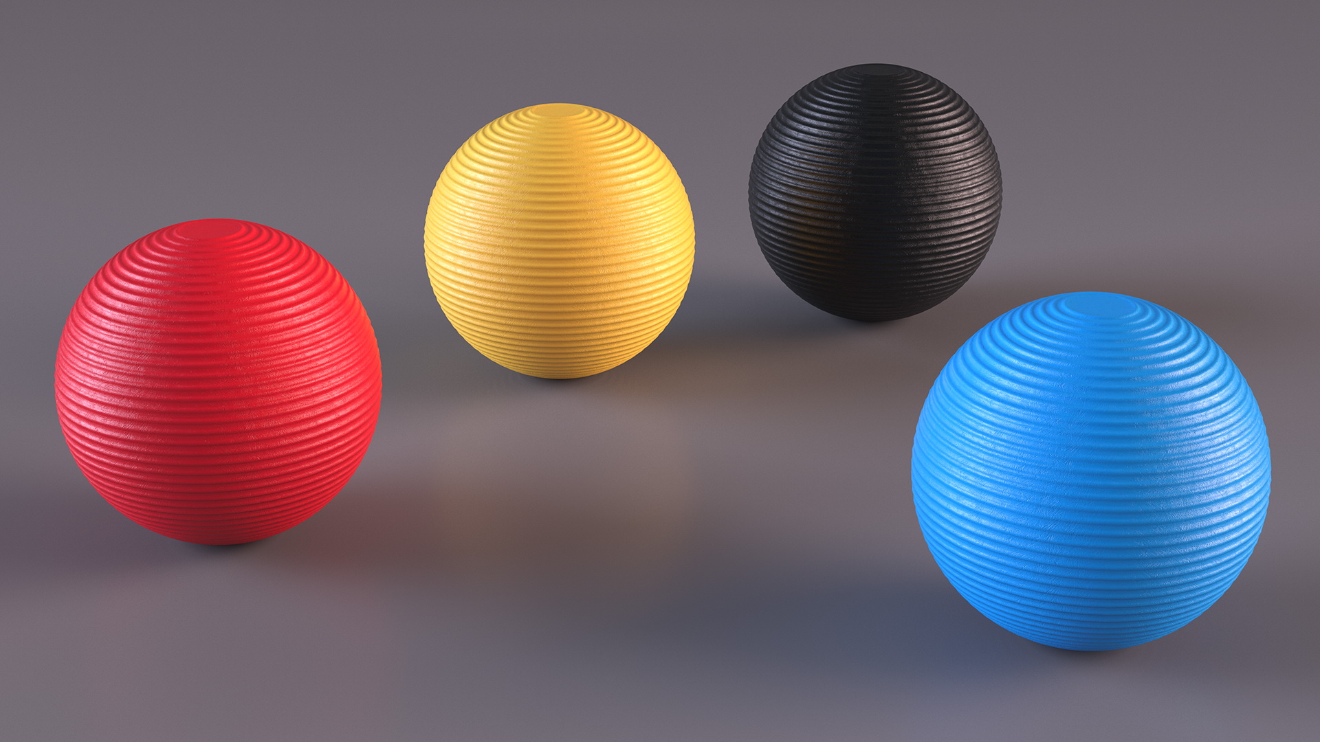 3D Croquet Balls model