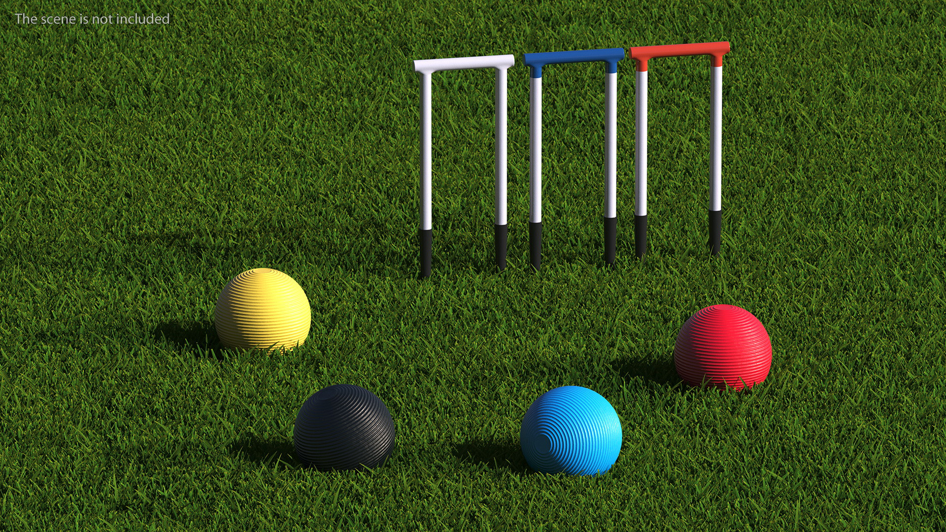 3D Croquet Balls model