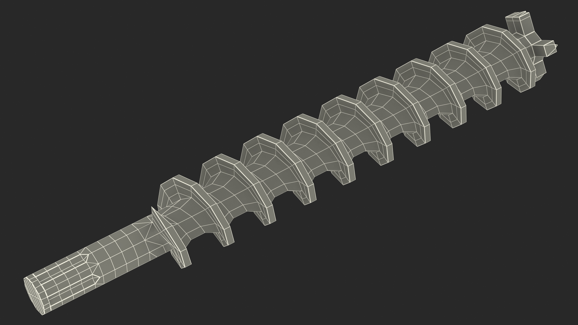 Old Concrete Auger Bit 3D