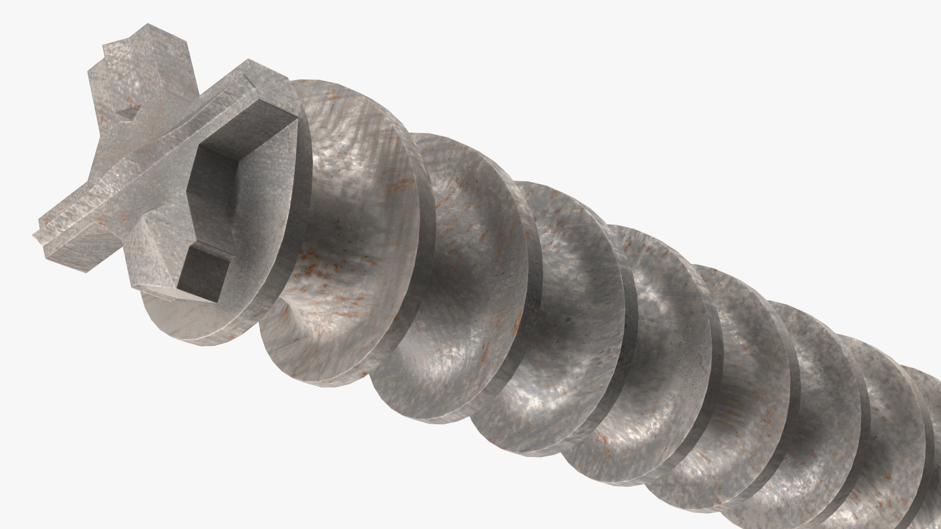 Old Concrete Auger Bit 3D