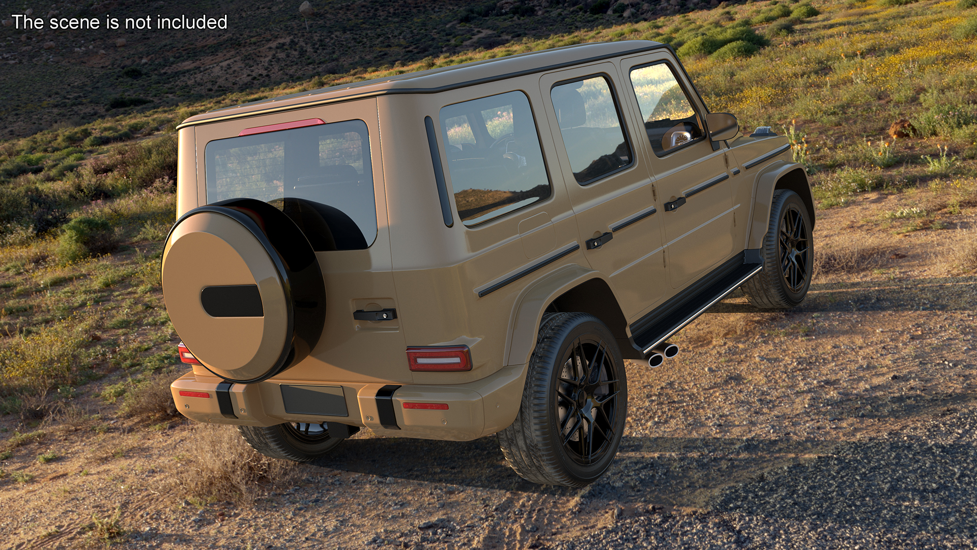 3D Luxury SUV Generic Beige Rigged