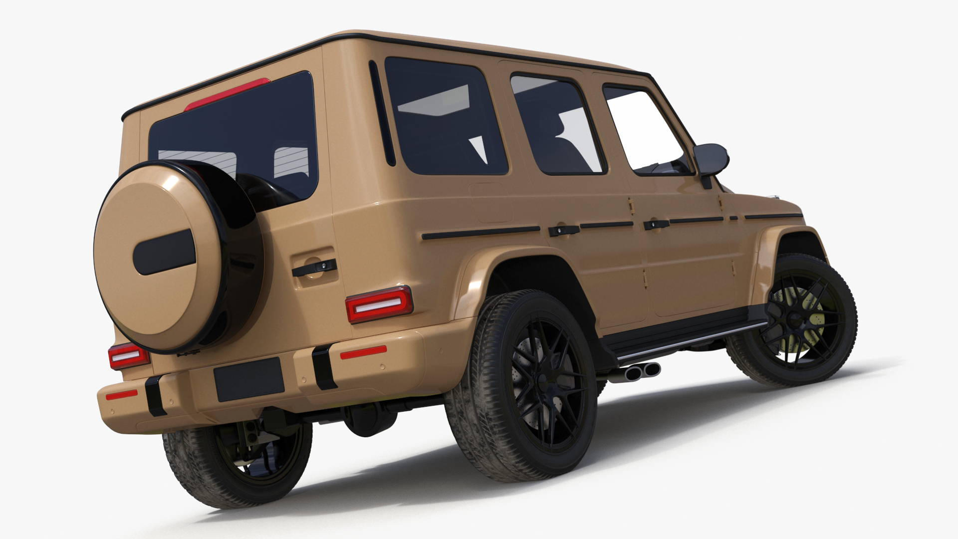 3D Luxury SUV Generic Beige Rigged