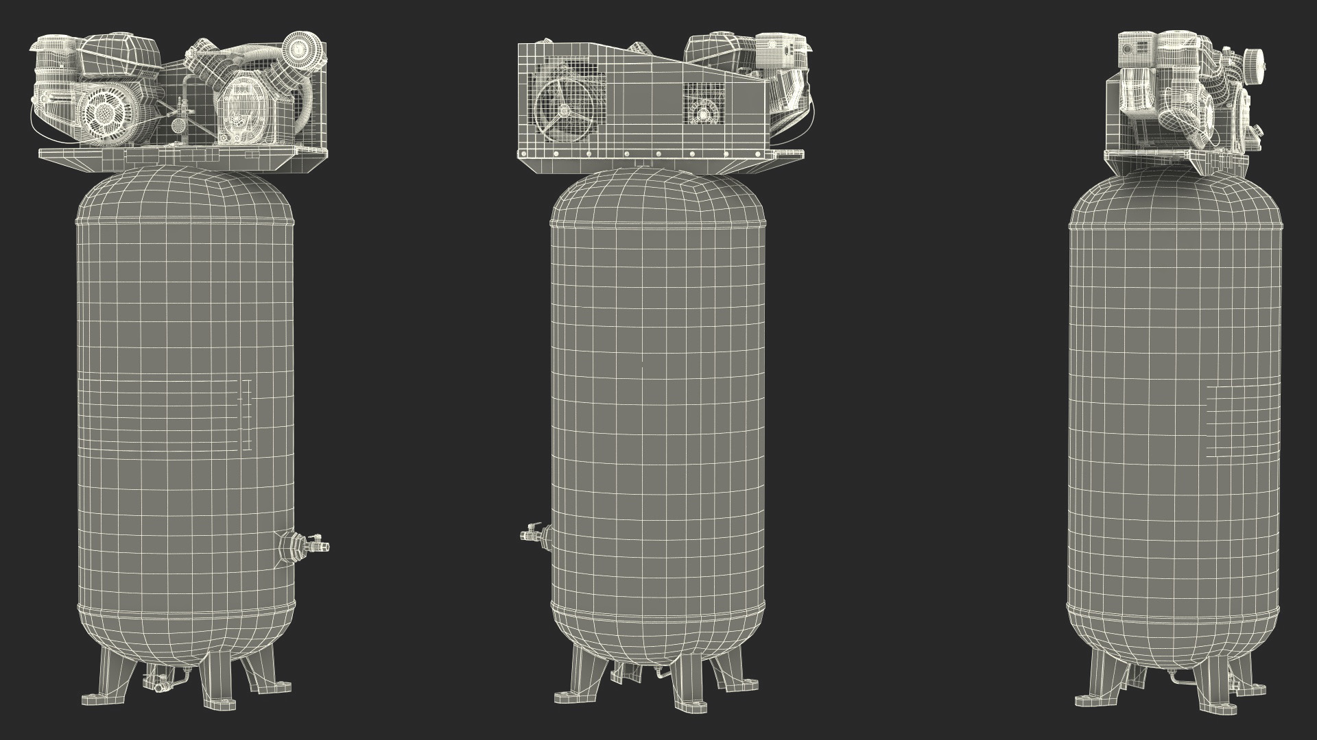 3D Vertical Piston Air Compressor by ABAC model