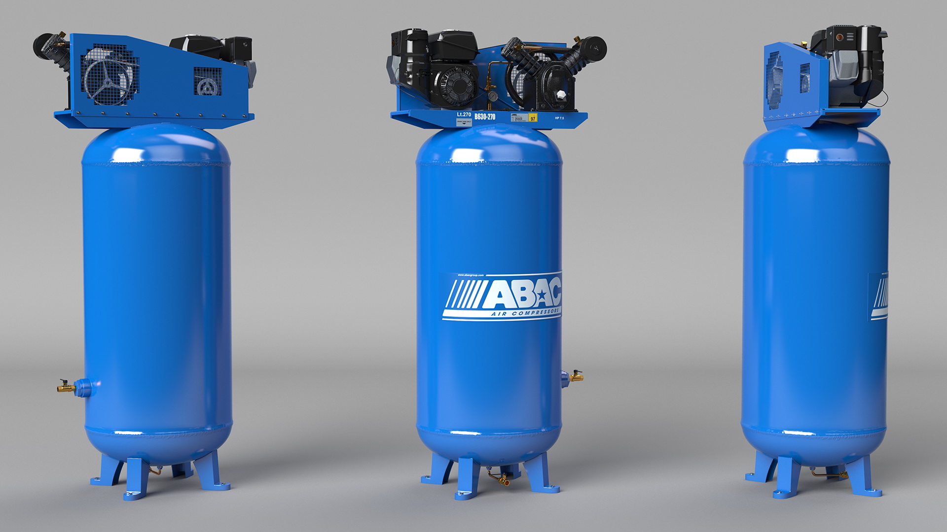 3D Vertical Piston Air Compressor by ABAC model