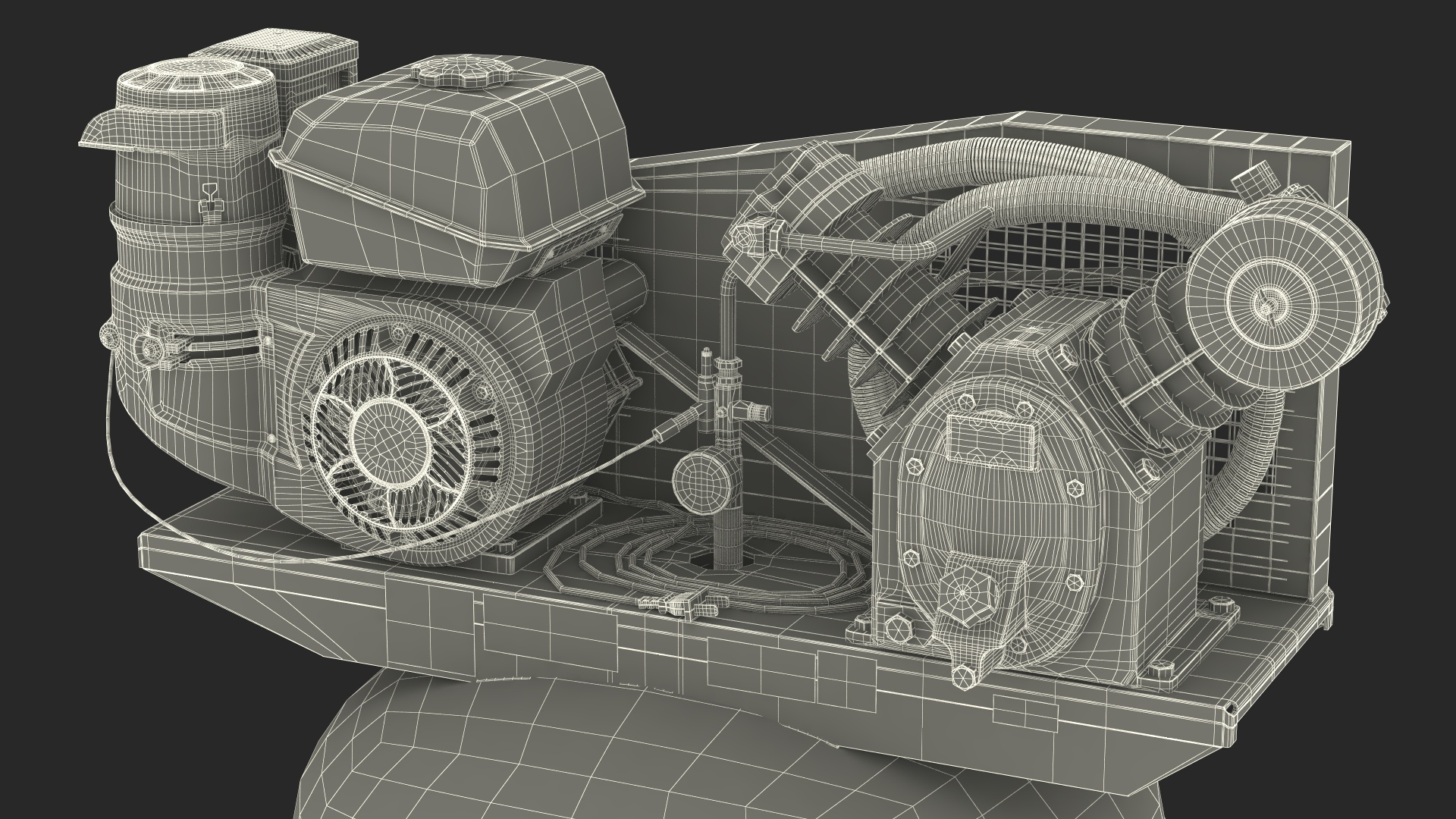 3D Vertical Piston Air Compressor by ABAC model