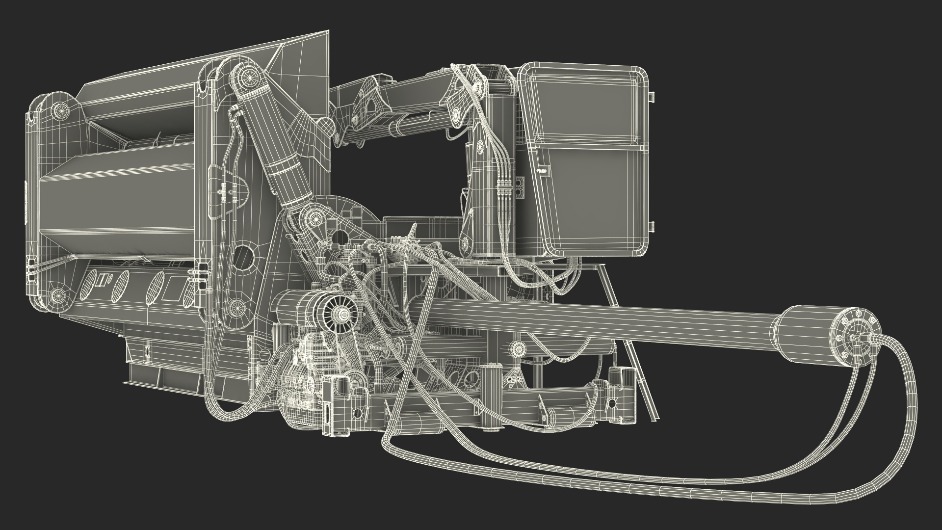 3D Metal Baler Portable Old Rigged