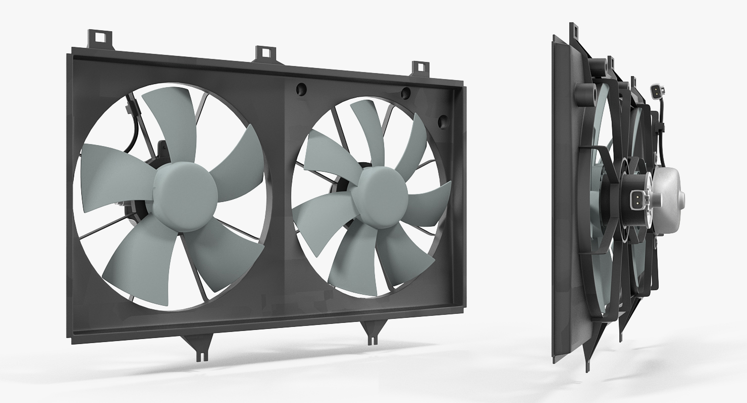 3D Car Radiator with Fan