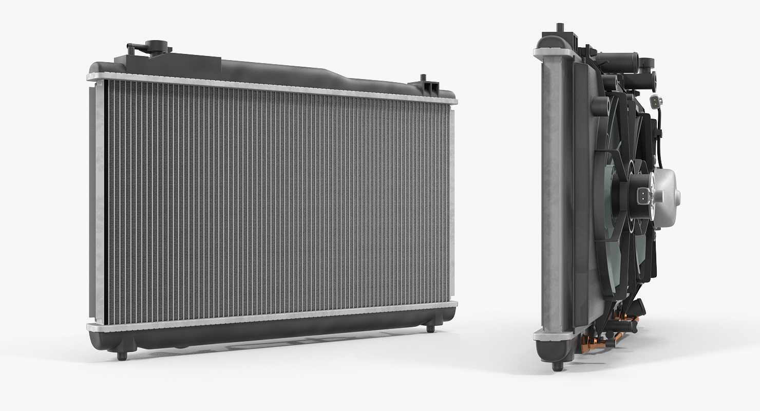 3D Car Radiator with Fan