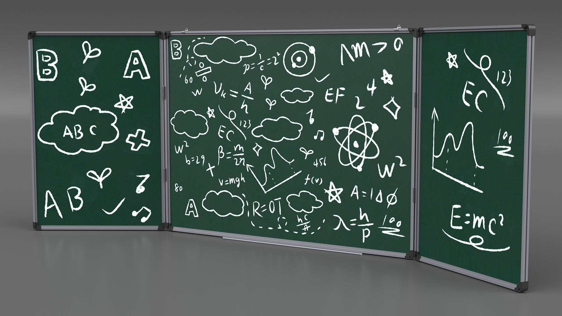 Blackboard Green Painted 3D model