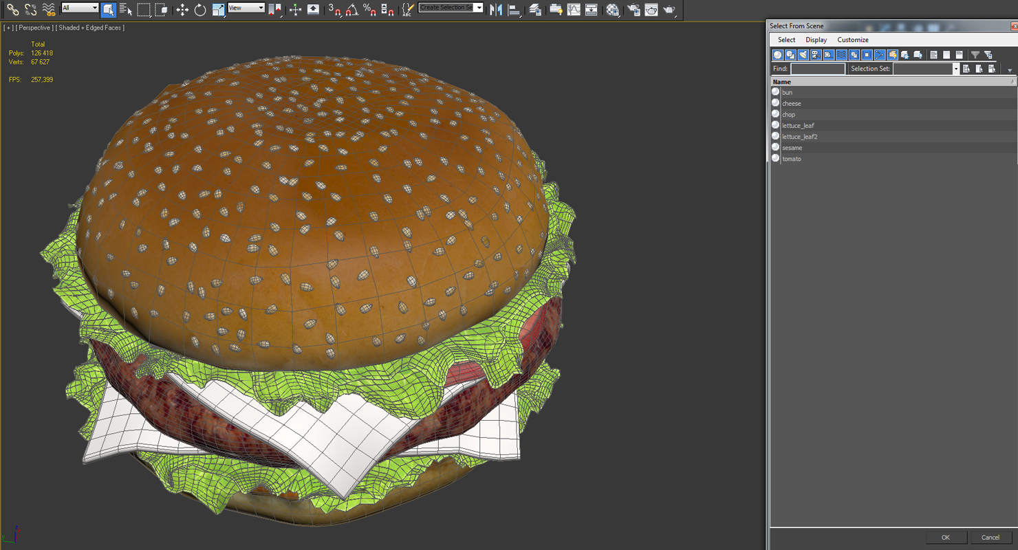 Hamburger 3D model