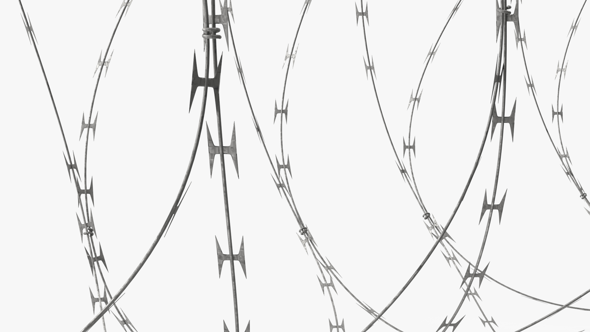 3D model Concertina Razor Wire Coil Obstacle