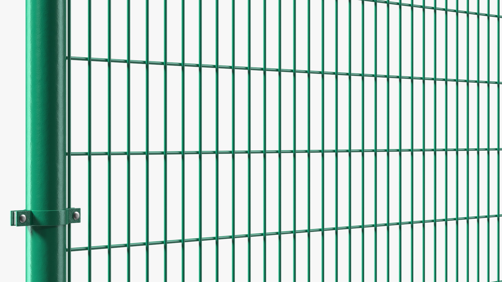 Mesh Fence Panel Green 3D